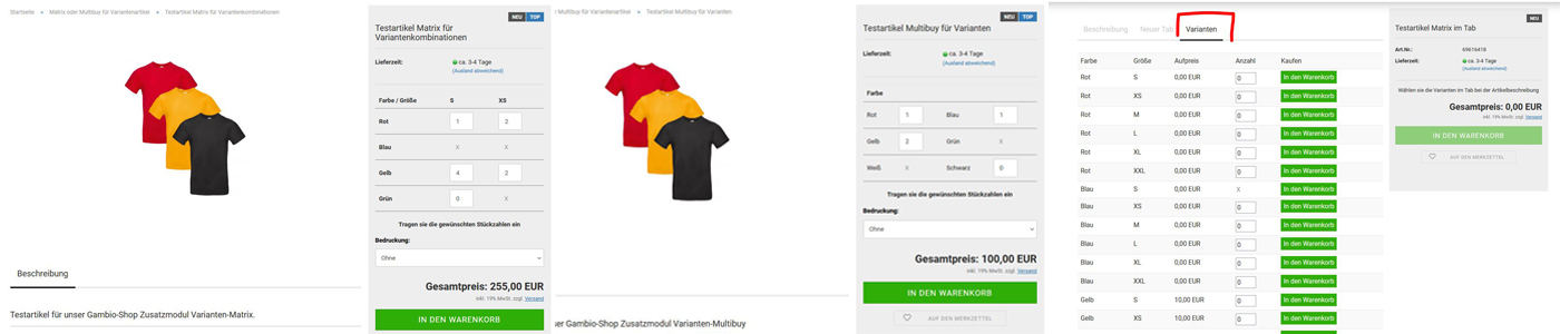 Matrix und Multibuy fr Gambio